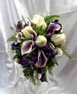 Uniquely Elegant Picasso Calla Lily Cascade