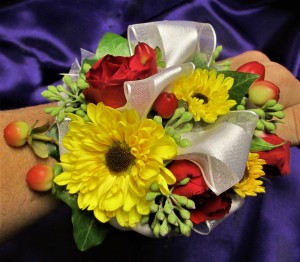 Viking Mum Fall Wrist Corsage 