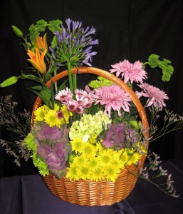 Unique Floral Basket