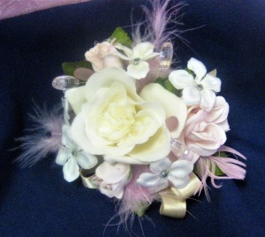 Feather Enhanced Wrist Corsage