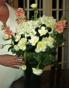 Large Vase Gardenia & Hydrangea