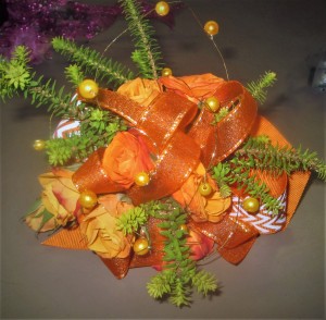 Orange Roses & Pearls