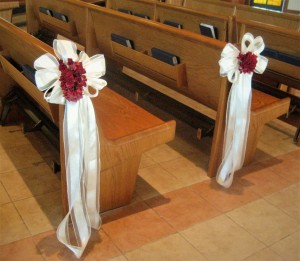 Pew Bow Decor Rental