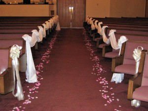 Pew Decor Satin Draped 