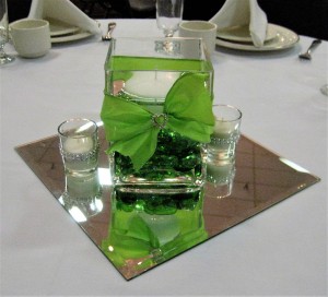 Square Cube with Bow & Candle