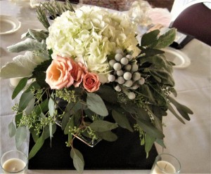 Square Cube Draped in Flowers