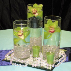 Trio Cylinders & Orchids